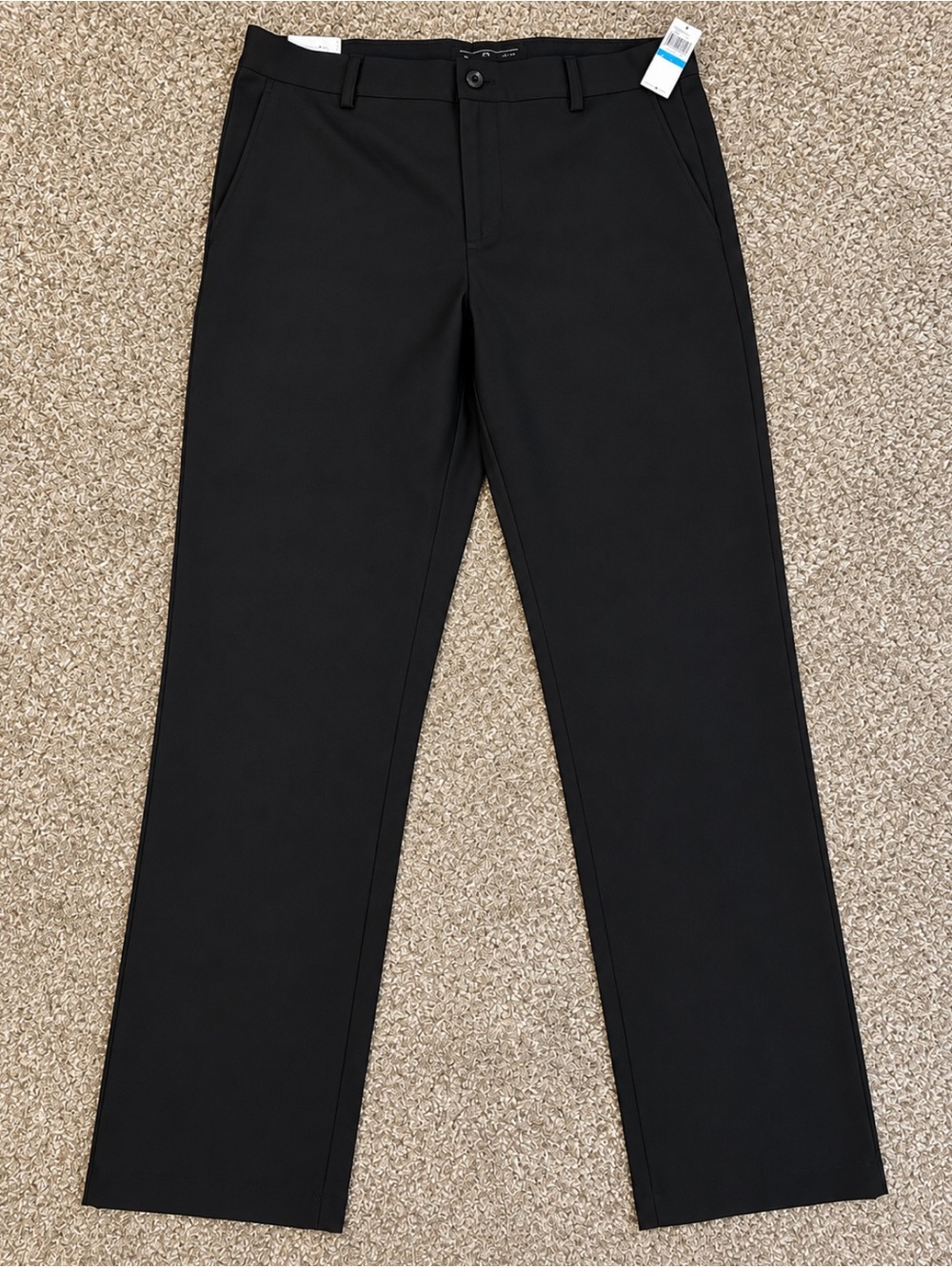 Izod Men's Black Dress Pants - Straight Leg